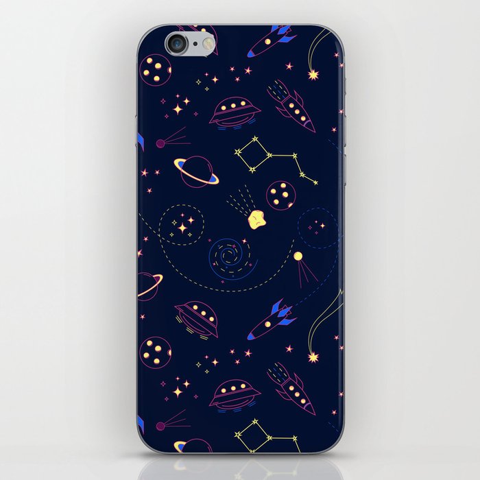 Space pattern illustration iPhone Skin