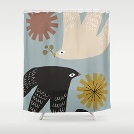 Flirting with Spring Shower Curtain