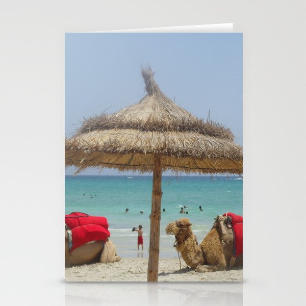 Camels on the beach  Stationery Cards