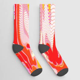 II. Abstract Wavy Colorful Baloons  Socks