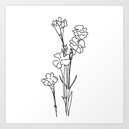 Minimalistic Flowers Art Print