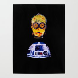 Not the Droids You Are Looking For in black Poster