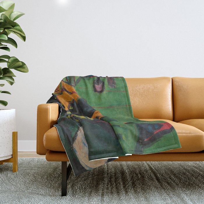 Female Artist - Ernst Ludwig Kirchner 1910 Throw Blanket