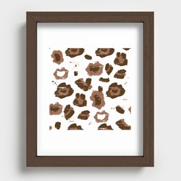 Leopard Pattern Brown Recessed Framed Print