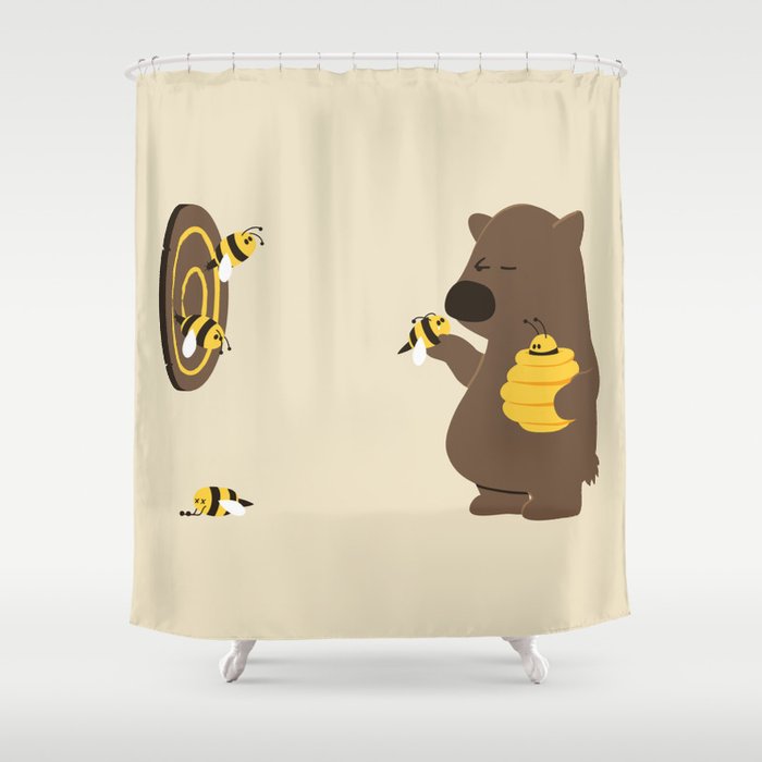Bee game Shower Curtain