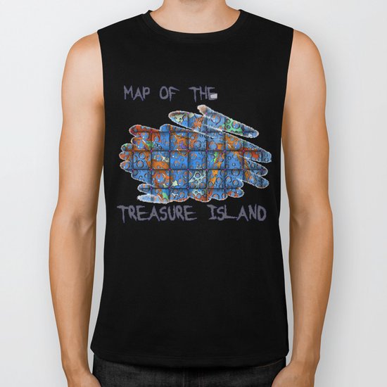 Treasure Island Map Biker Tank