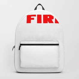 I Love My Fireman Firefighter Girlfriend Wife Gift Backpack