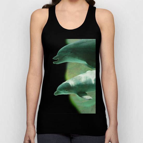 Two Dolphins Unisex Tank Top