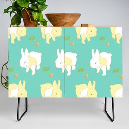 Pattern with Easter Bunny and Carrots Credenza