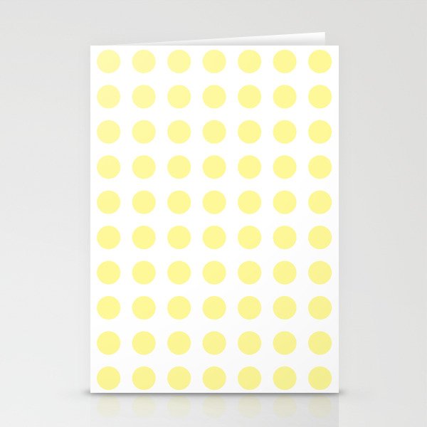 Simply Polka Dots in Pastel Yellow Stationery Cards