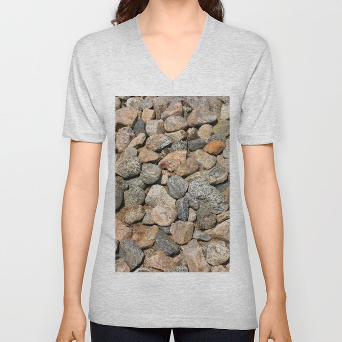 Gravel Stones V Neck T Shirt