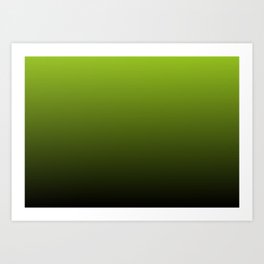 Ombre | Color Gradients | Gradient | Two Tone | Lime Green | Charcoal Grey | Art Print