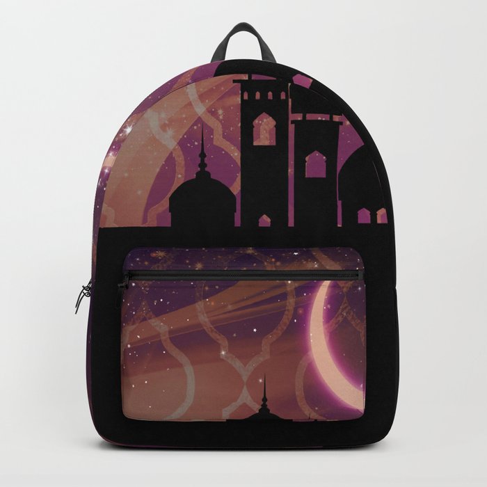 Purple & Gold Arabian Nights Half Moon Backpack by Christyne