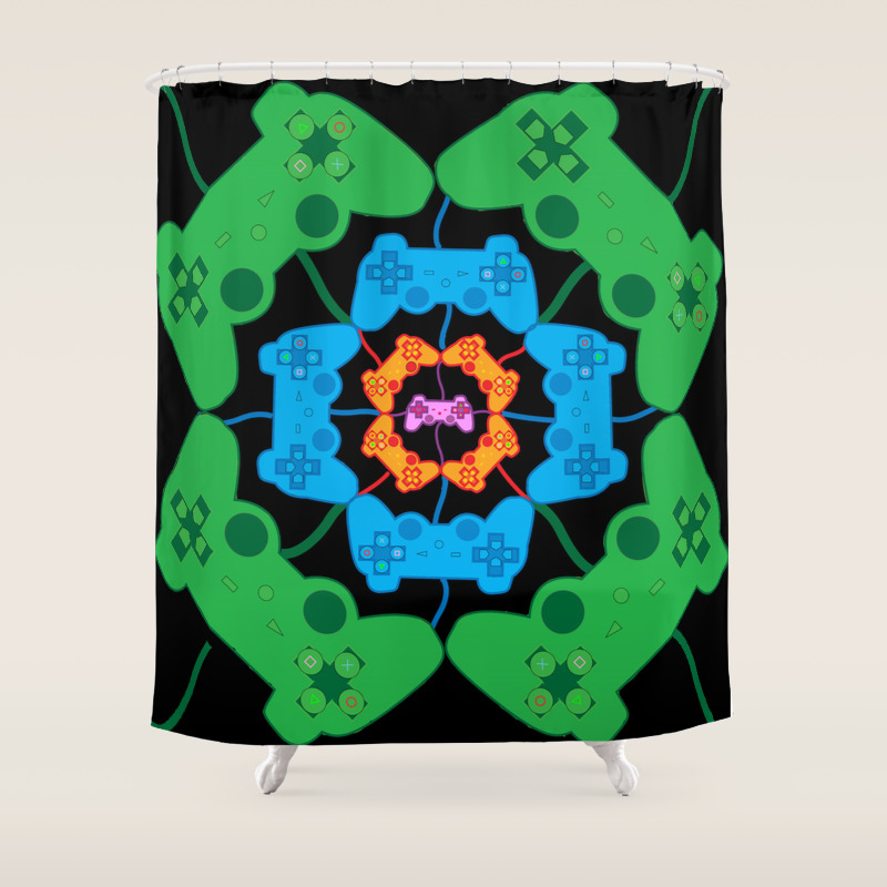 Neon Gaming Shower Curtain By Keelydurbin Society6