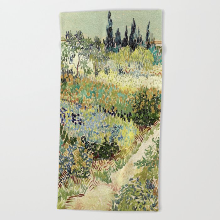 Vincent Van Gogh : Garden at Arles Beach Towel