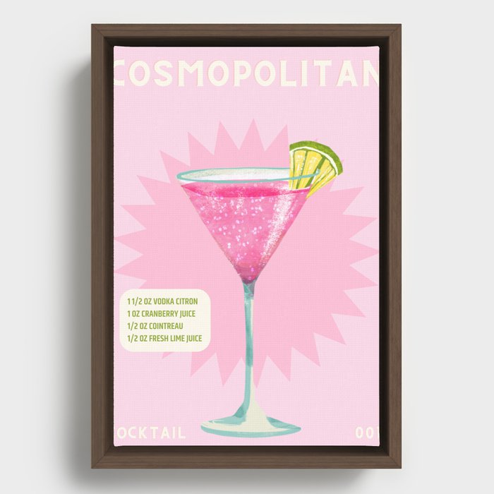 Pink Cosmopolitan  Framed Canvas