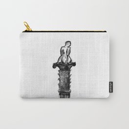 Woman on a pedestal Carry-All Pouch | Details, Charcoal, Naked, Drawing, Dark, Sketching, Chalk Charcoal, Stucco, Body, Ornament 