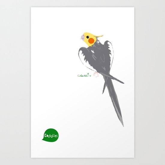 Happy Cockatiel Bird Normal Art Print By Chandelina Society6 Choose from over a million free vectors, clipart graphics, vector art images, design templates, and illustrations created by artists worldwide! society6