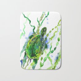 Green River Turtle Olive green Wall art Bath Mat | Turtleart, Riverturtle, Painting, Turtlelover, Turtledesign, Greenturtle, Watercolor, Turtles, Realism, Illustration 
