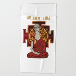 The Dalai Llama Beach Towel