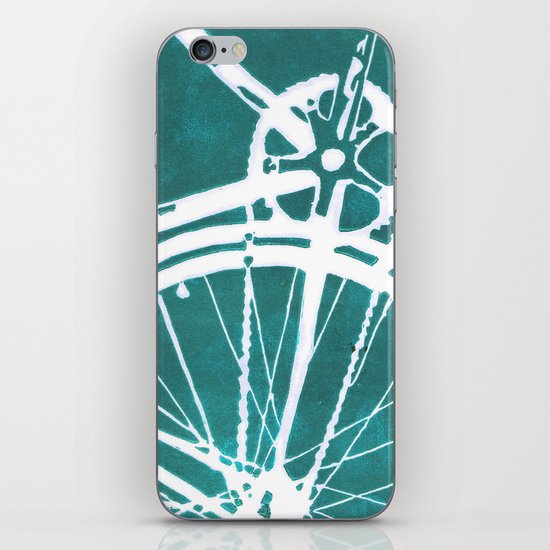 Teal Bike iPhone & iPod Skin