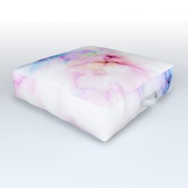 Rainbow Streaks Elegant Marble Outdoor Floor Cushion