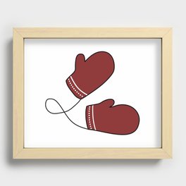 Red Mittens Recessed Framed Print
