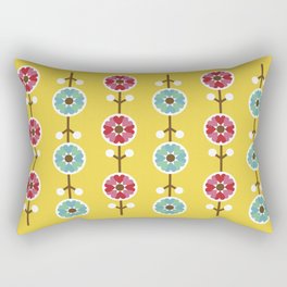 Scandinavian inspired flower pattern - yellow background Rectangular Pillow