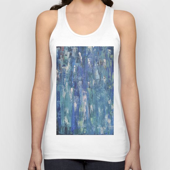 Abstract blue Unisex Tank Top