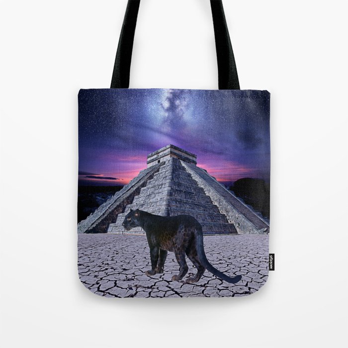 Mythical Chichén Itzá Panther Tote Bag
