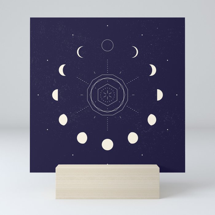 Moon Phases Mini Art Print
