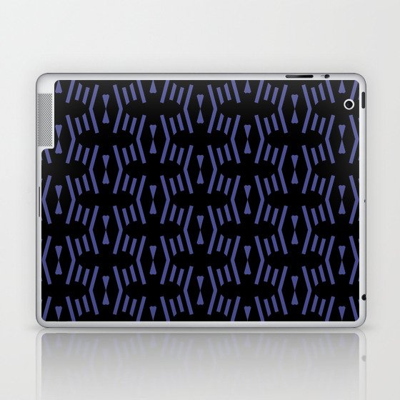 Black and Purple Stripe Chevron Pattern Pairs DE 2022 Popular Color Beaded Blue DE5909 Laptop & iPad Skin