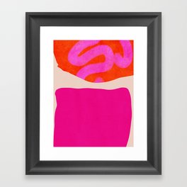 relations II -shapes minimal painting abstract Framed Art Print