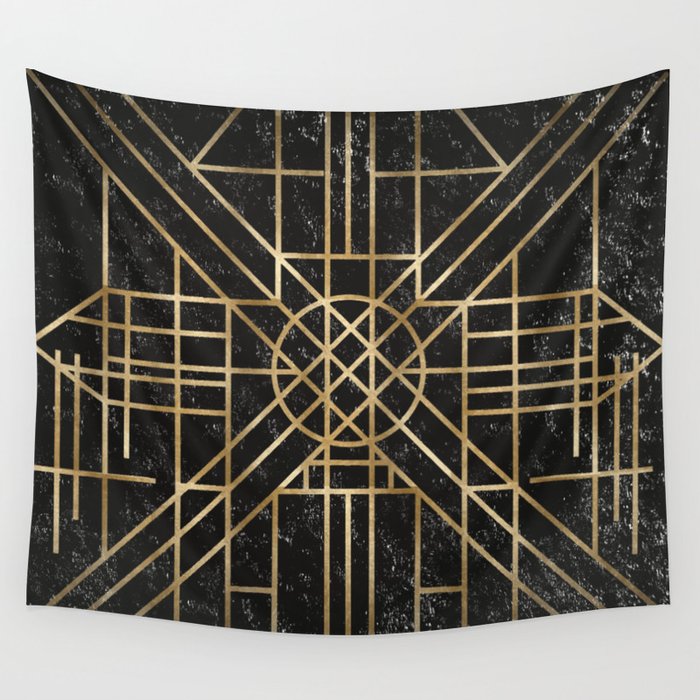 Art Deco design - velvet geo IX Wall Tapestry