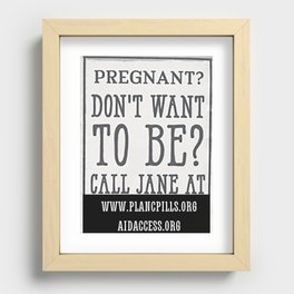 Call Jane Recessed Framed Print