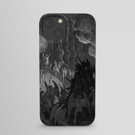 Satan takes his throne in Hell Gustave Dore iPhone Case