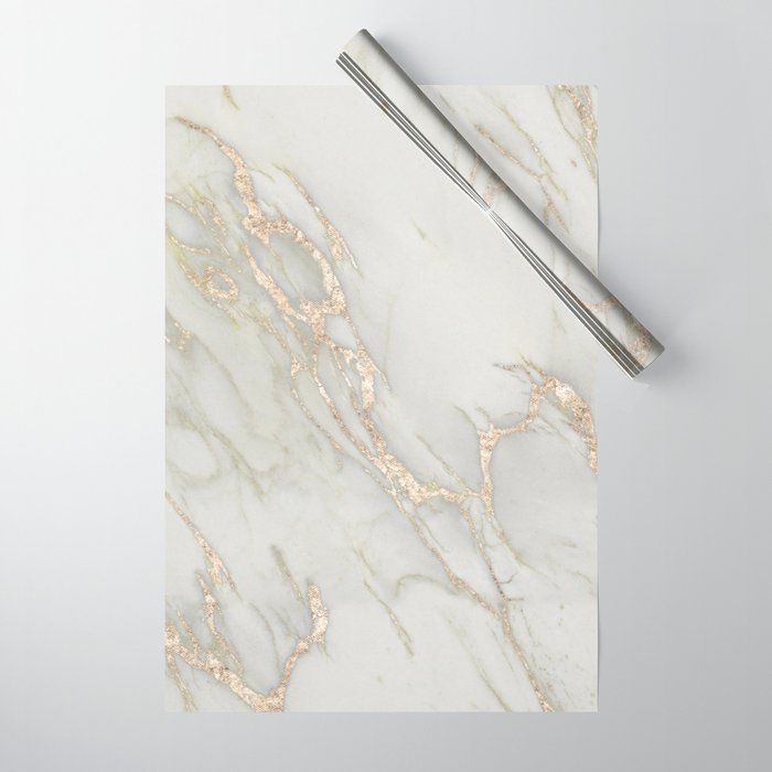 Marble Love Bronze Metallic Wrapping Paper