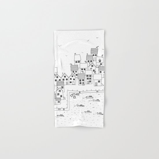 Harbour sketch Hand & Bath Towel