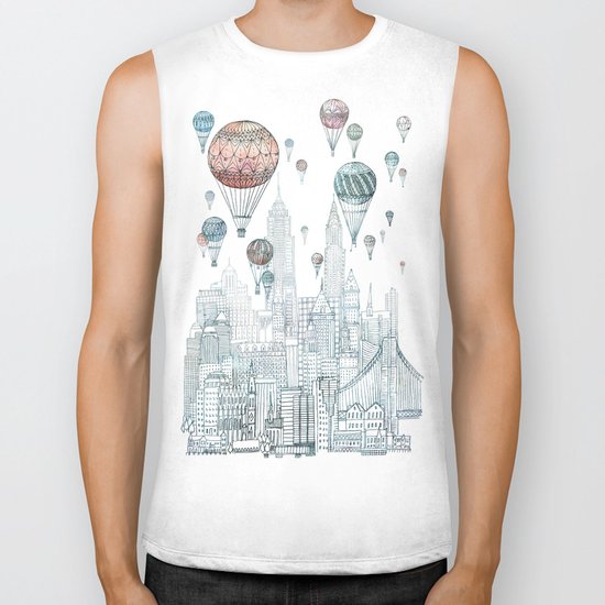 Voyages Over New York Biker Tank