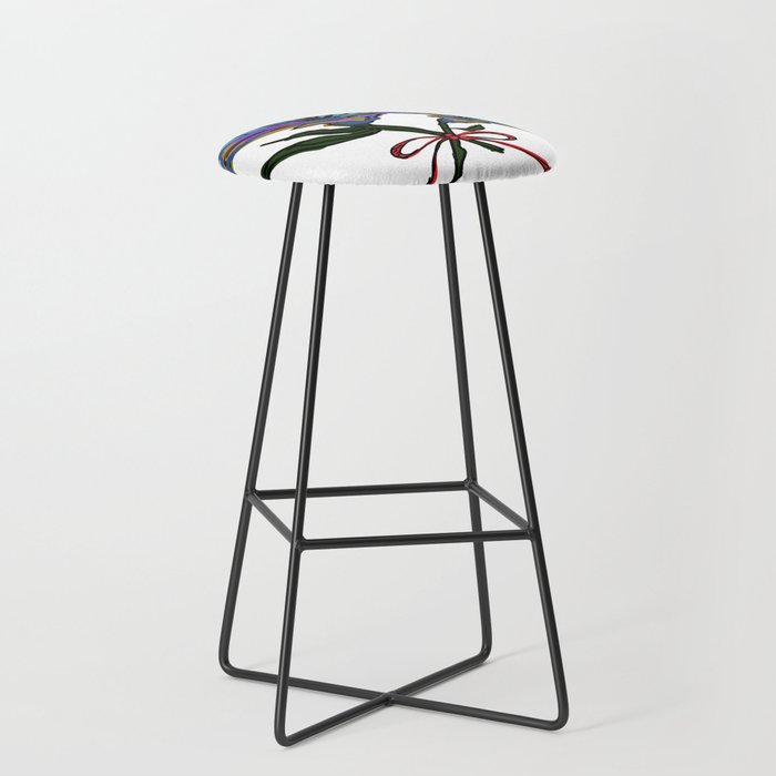 Colorful Lilly Bouquet Bar Stool