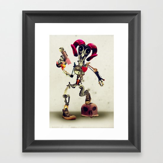 Invader Skull Framed Art Print