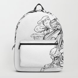 Vetch Backpack | Blackandwhite, Flower, Vetch, Linework, Plant, Leaf, Ink Pen, Drawing, Nature 