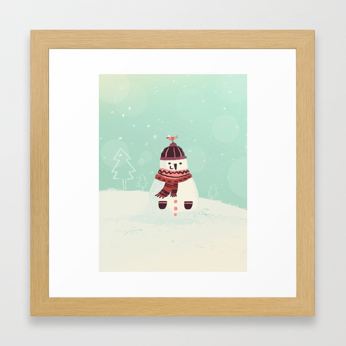 Snowman Framed Art Print