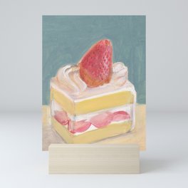 Strawberry Cake Mini Art Print