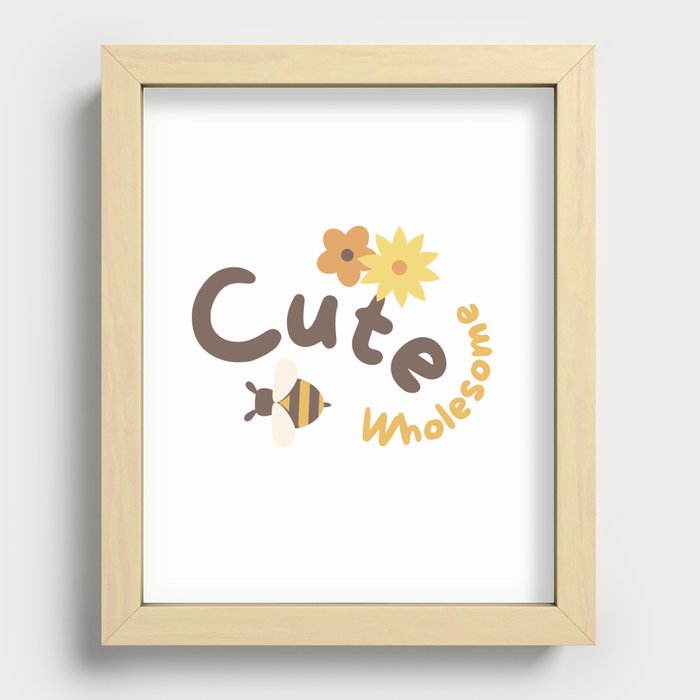 Cute wholesome bee Recessed Framed Print