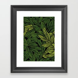 Emerald Foliage Framed Art Print
