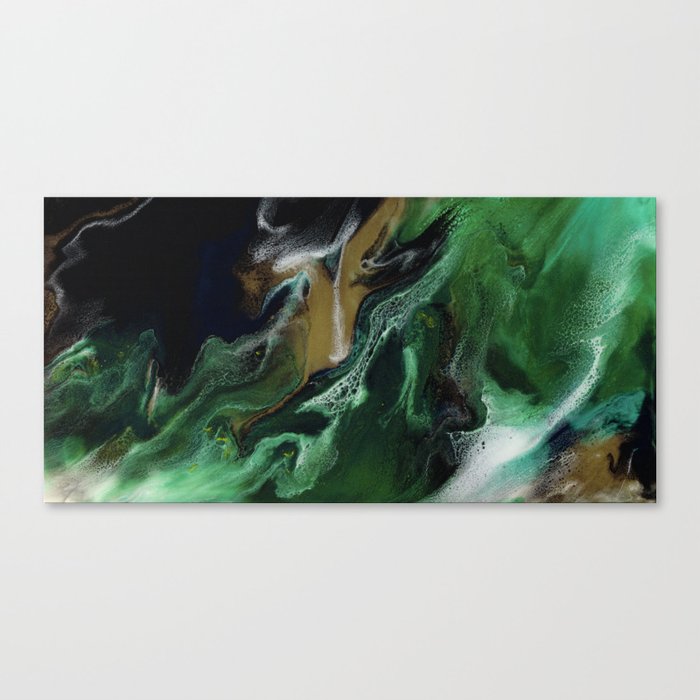 Trimeresurus Stejnegeri Green Fluid Abstract Resin Art Canvas