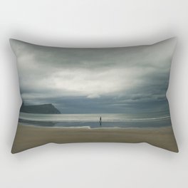  Boy walking on a beach Rectangular Pillow