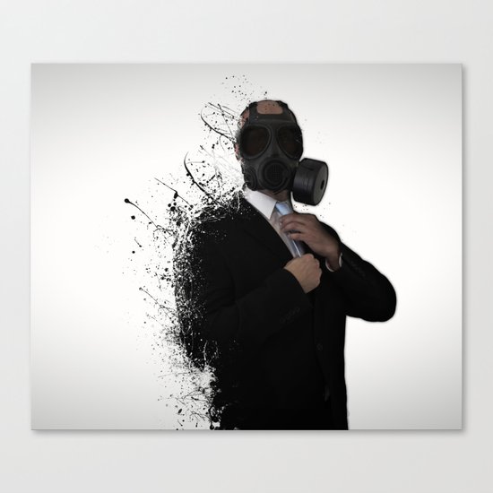 Dissolution of man Canvas Print