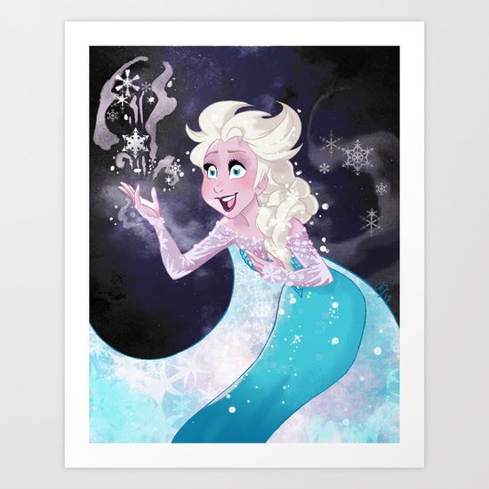 Let It Go! Frozen Elsa Art Print